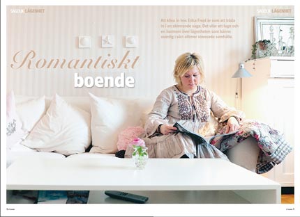 Artikel om inredning i LP Bostad - Romantiskt boende