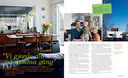 Bild på Artikel om inredning i Family Living nr 1 - 2011
